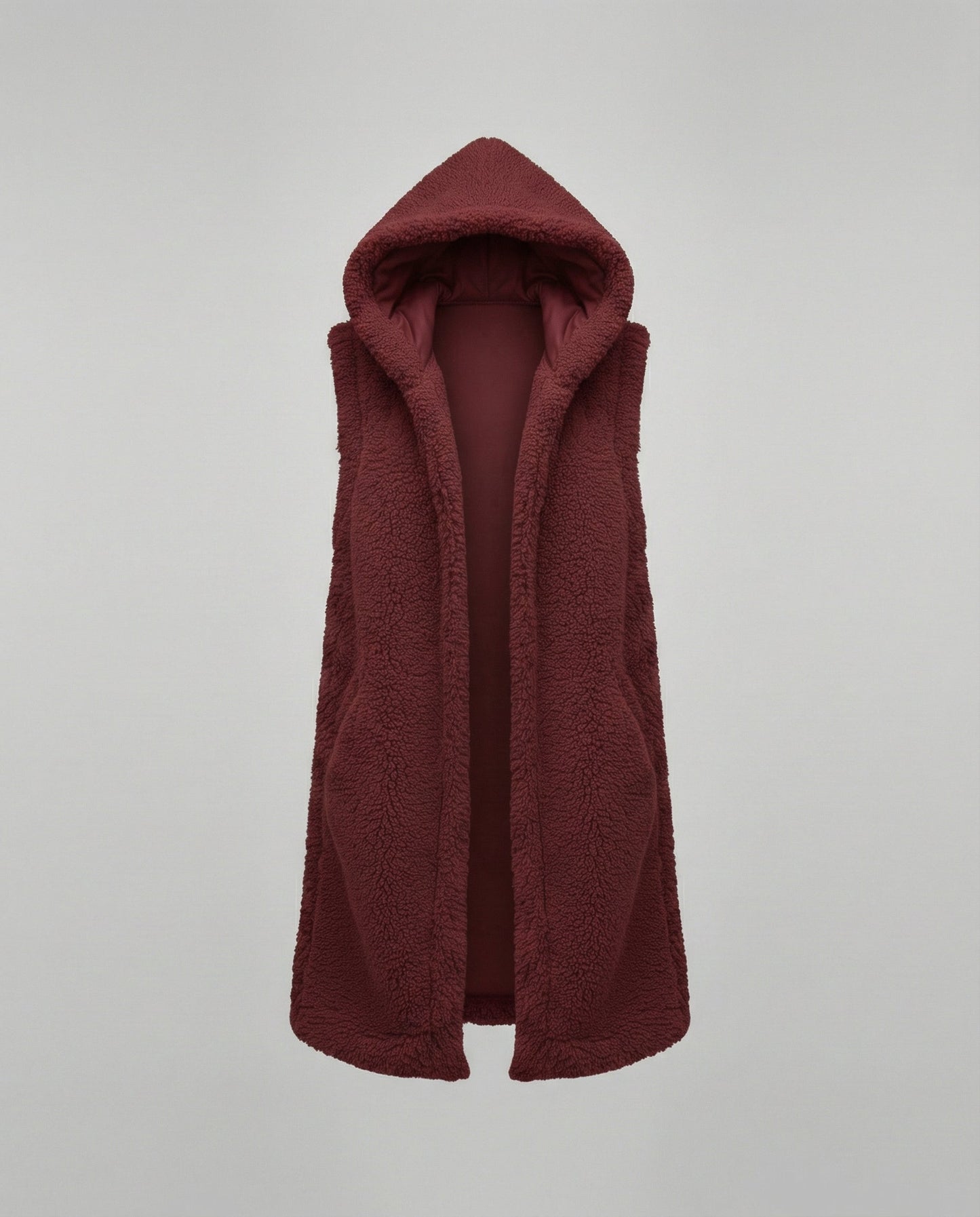 Cozy lambskin imitation vest women