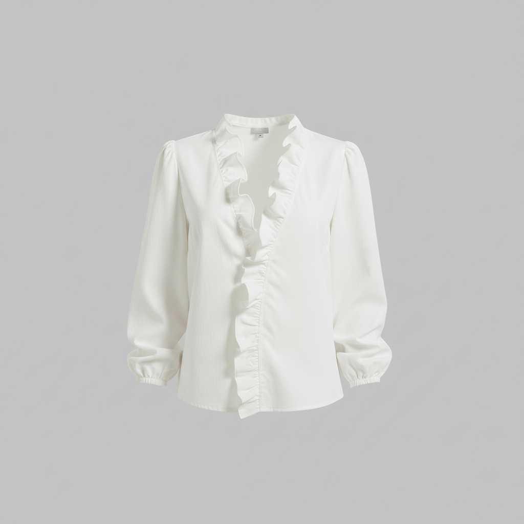 Elegant Ruffle Blouse | Women's Long Sleeve Top 7