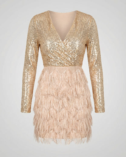 Sparkling Patchwork Party Dress
