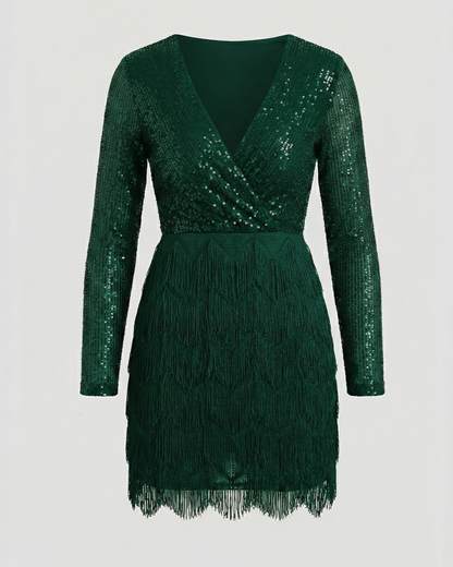 Sparkling Patchwork Party Dress