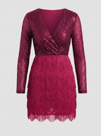 Sparkling Patchwork Party Dress