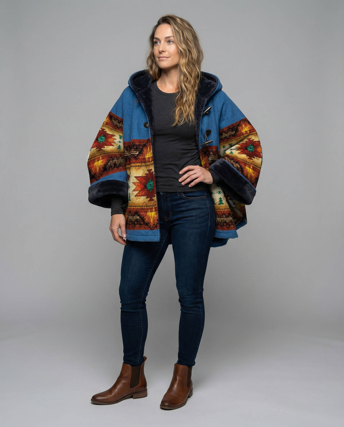 Printed Vintage Coat Women
