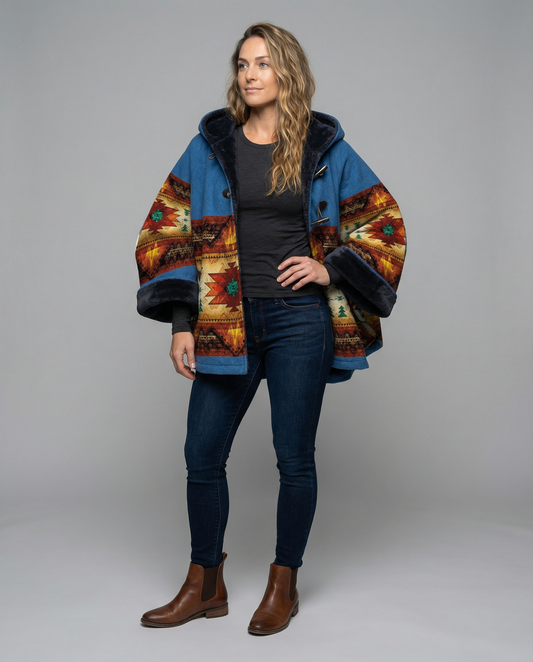 Printed Vintage Coat Women