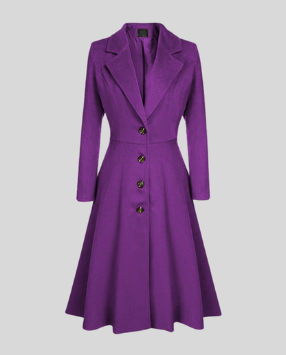 Elegant women's wool coat winter