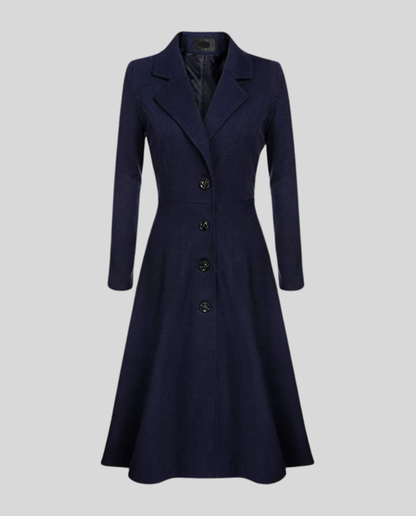 Elegant women's wool coat winter