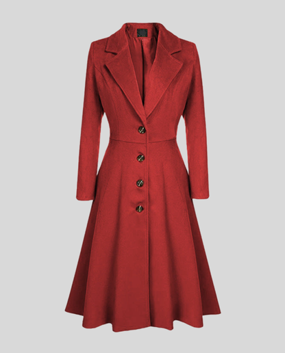 Elegant women's wool coat winter
