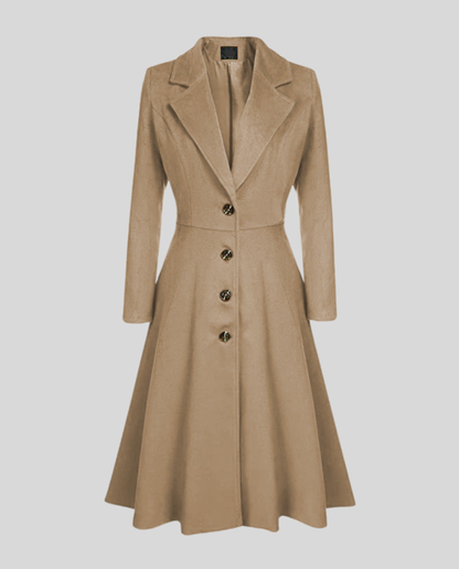 Elegant women's wool coat winter