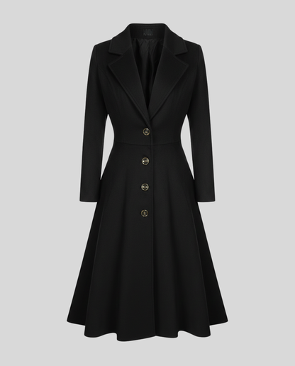 Elegant women's wool coat winter