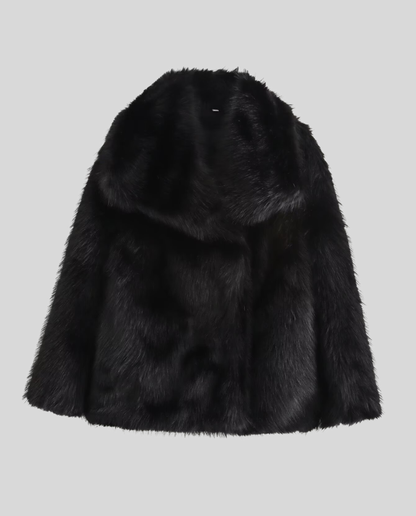 Faux-Fur Shawl Collar Jacket