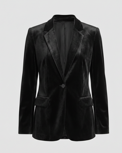 Elegant Velvet Blazer Women's Jacket