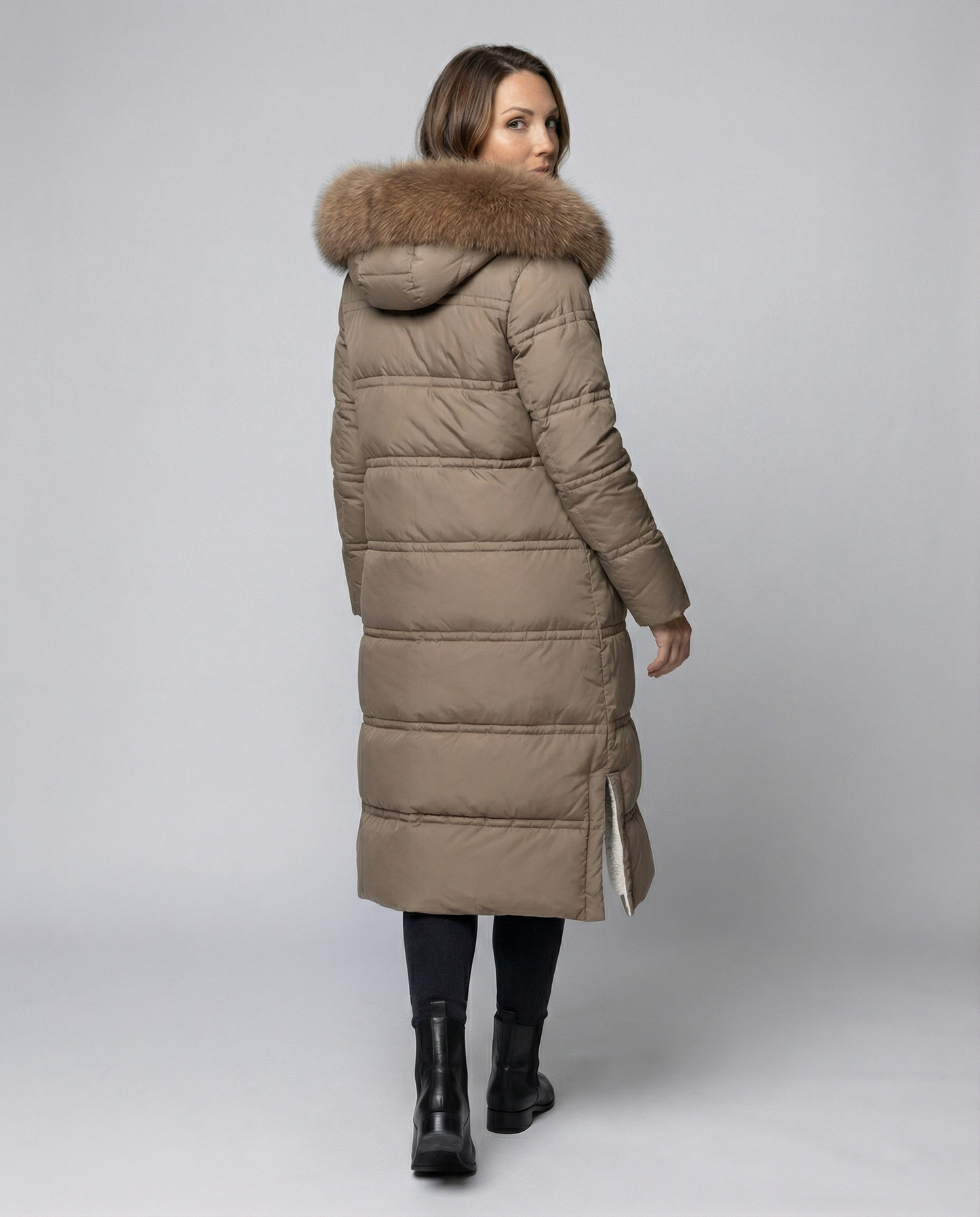 Long quilted coat women's winter