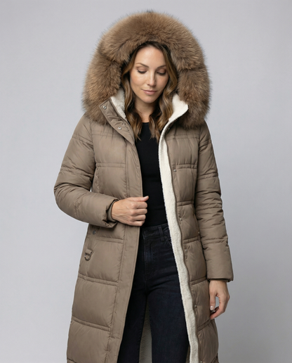 Long quilted coat women's winter