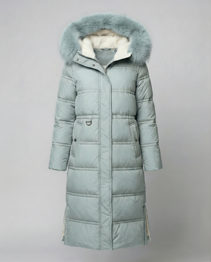 Long quilted coat women's winter