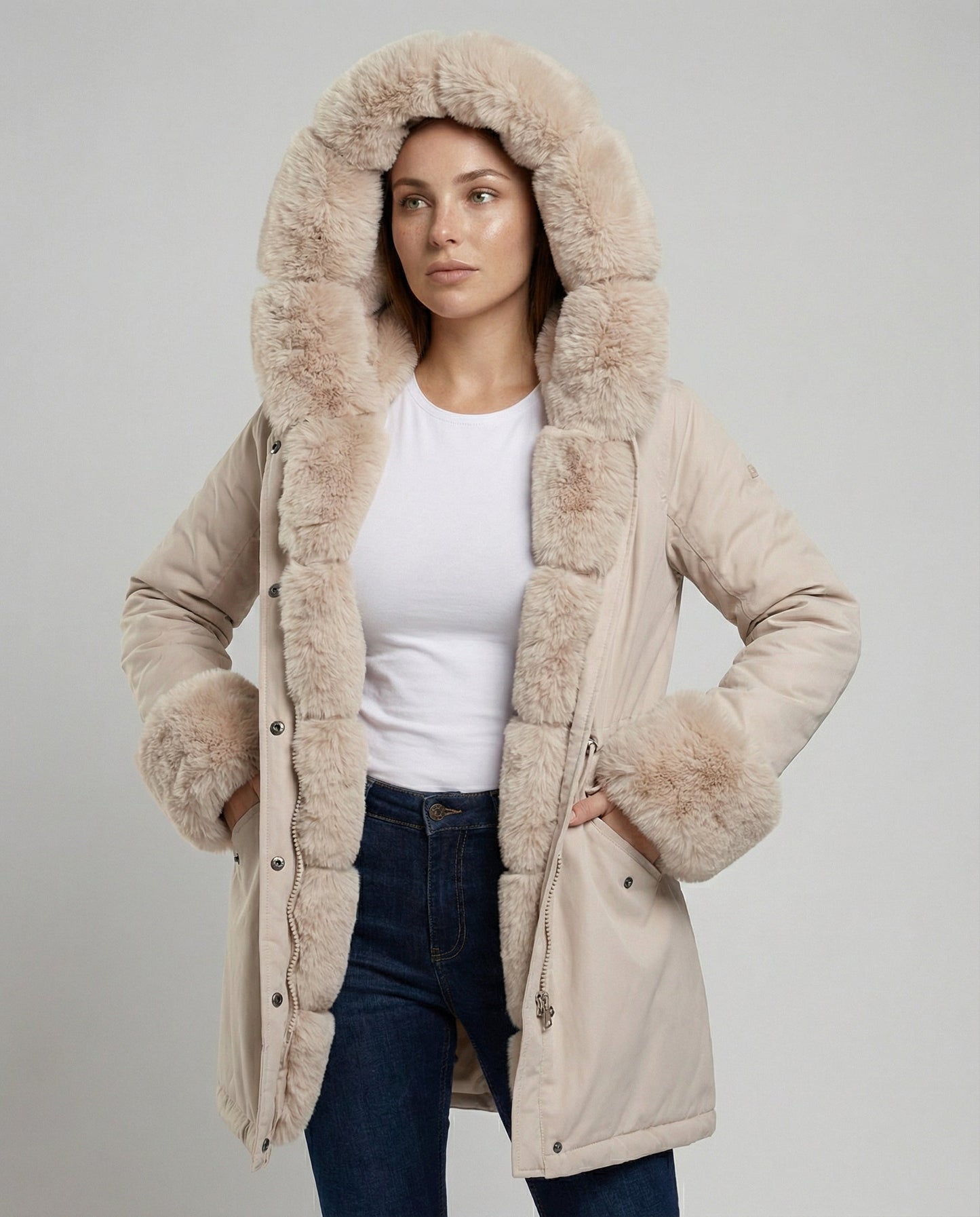 Elegant Women's Faux Fur Jacket