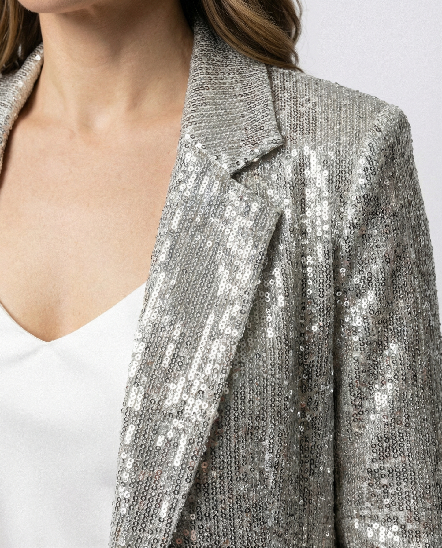 Sequin suit women High-waist