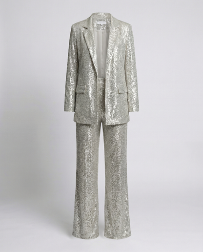 Sequin suit women High-waist