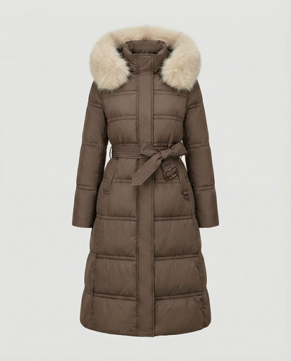 Long quilted coat women's winter