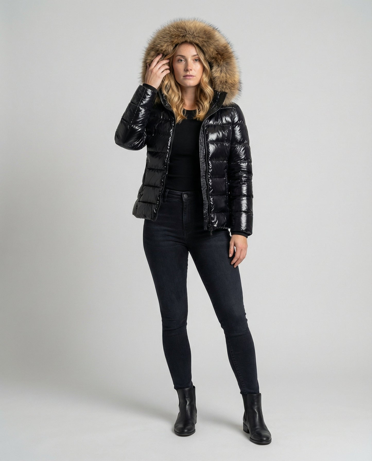 Black women's winter jacket