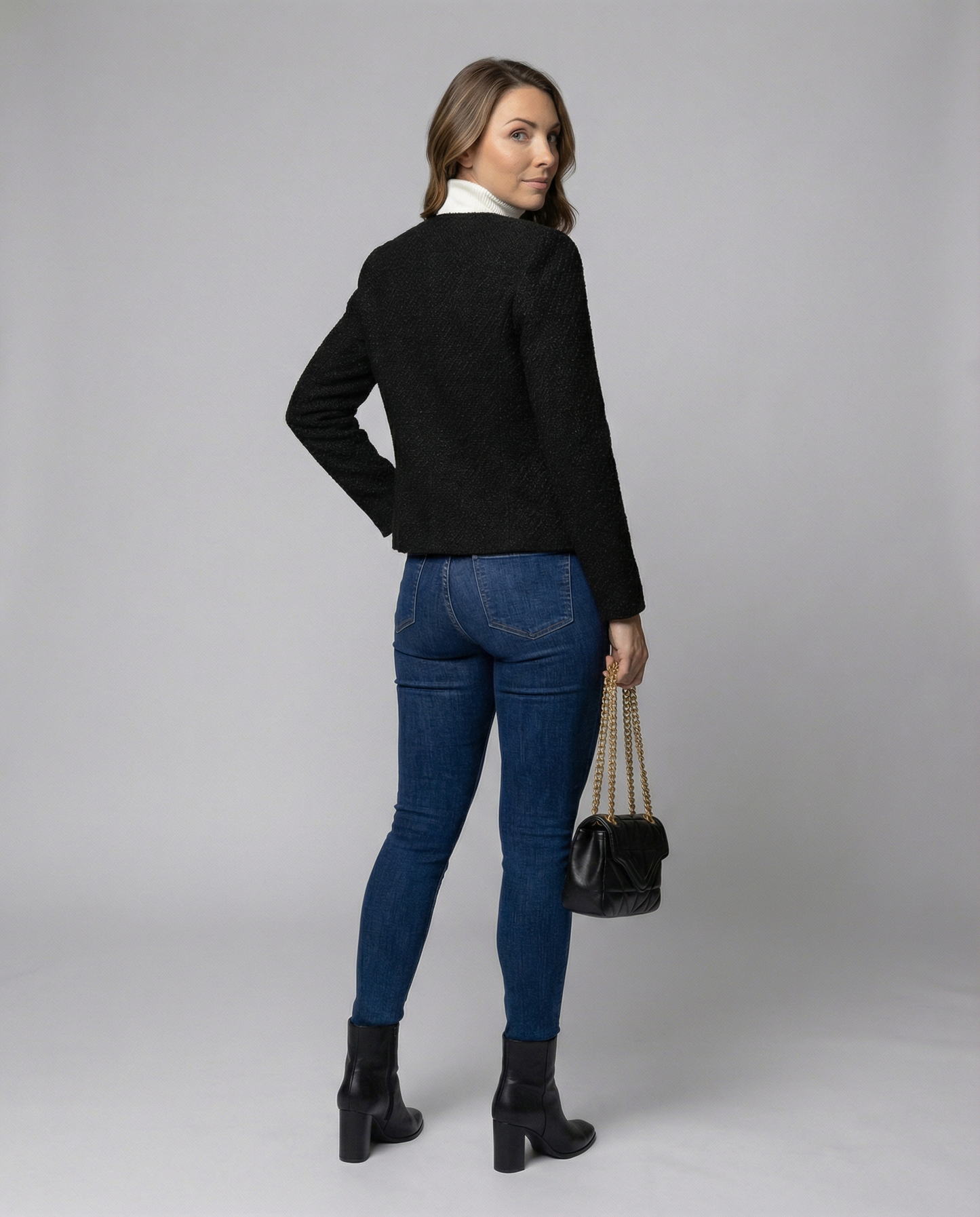 Simple Single-Breasted Women's Jacket Elegant