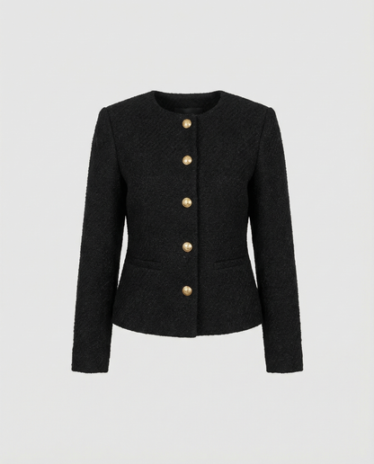 Simple Single-Breasted Women's Jacket Elegant
