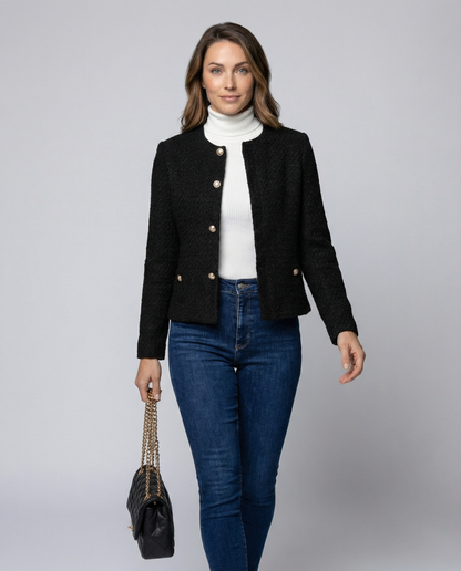 Simple Single-Breasted Women's Jacket Elegant
