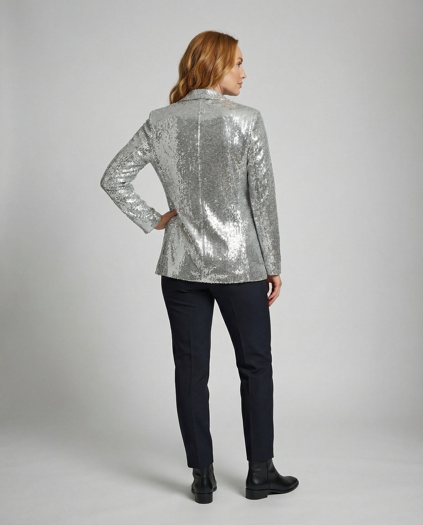 Glamorous Sequin Lapel Blazer