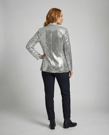 Glamorous Sequin Lapel Blazer