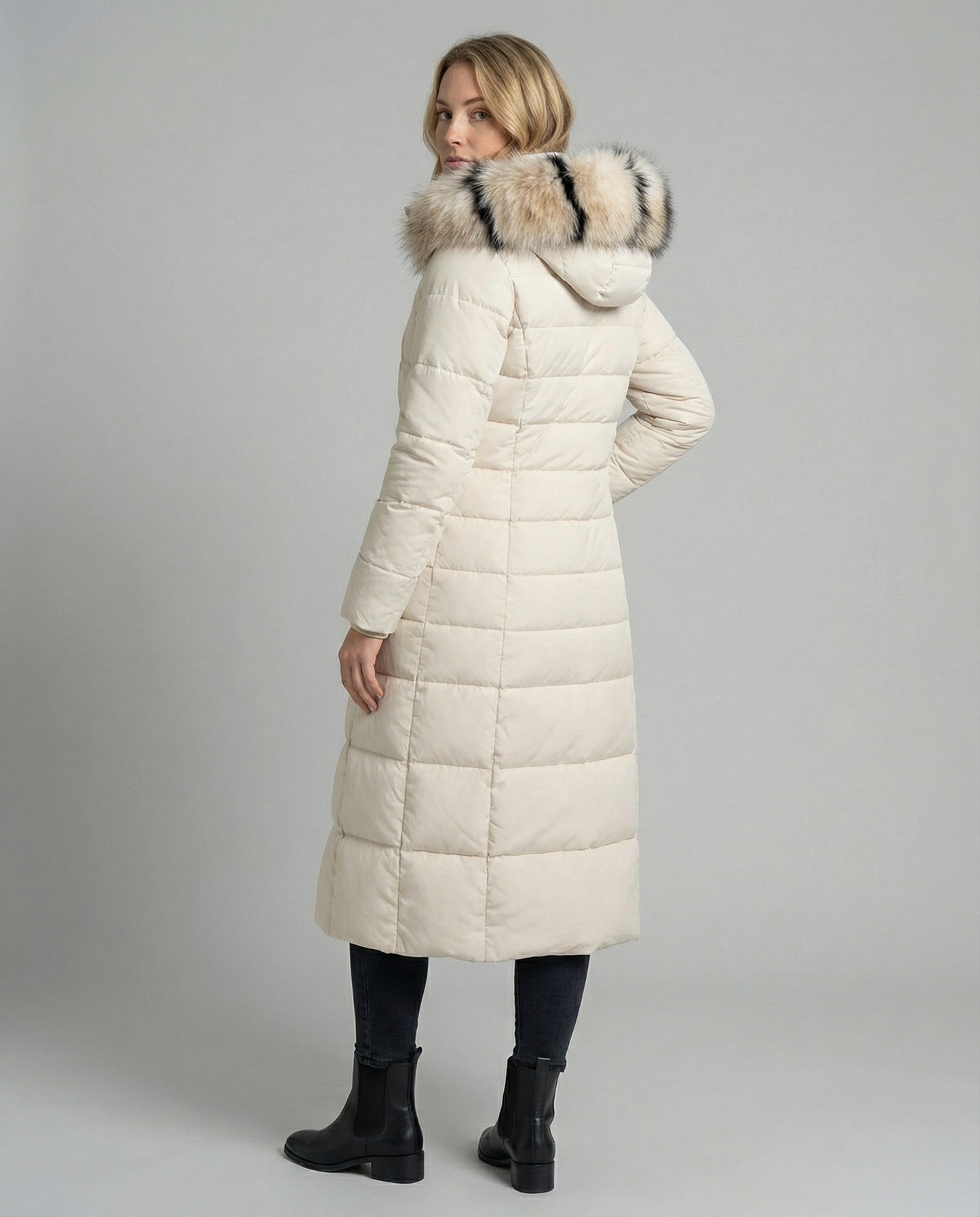 Padded women's down jacket