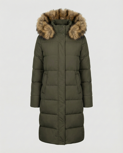 Padded women's down jacket