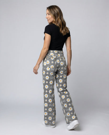Floral Wide Women's Jeans