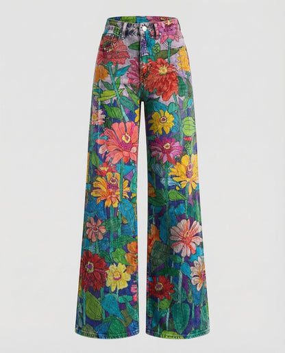 Floral Wide Women's Jeans