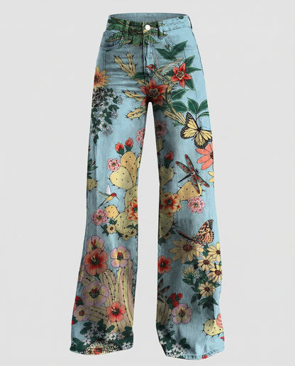 Floral Wide Women's Jeans