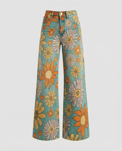 Floral Wide Women's Jeans