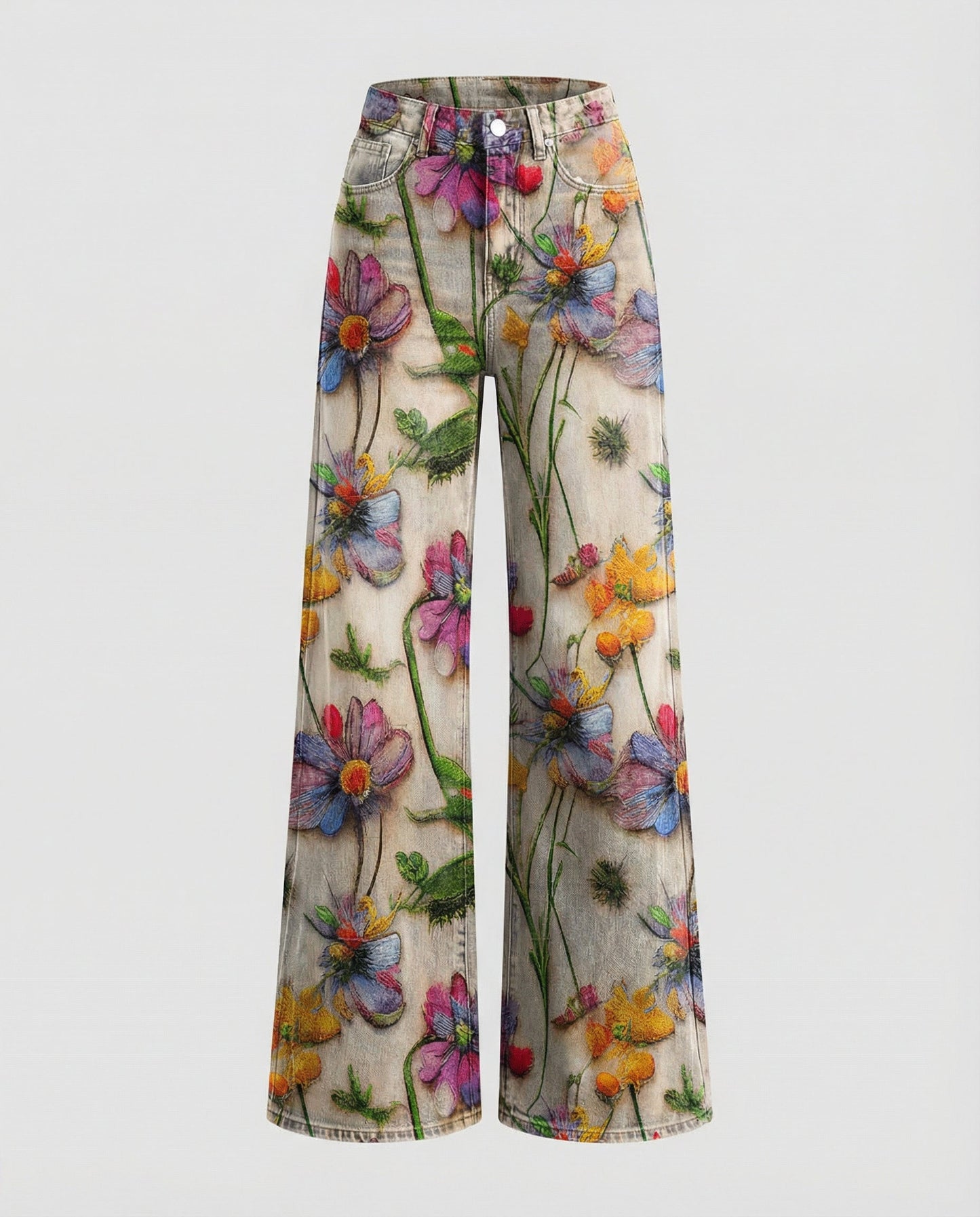 Floral Wide Women's Jeans