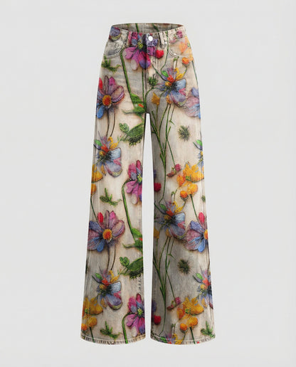 Floral Wide Women's Jeans