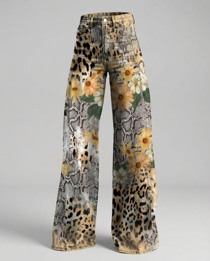 Floral Wide Women's Jeans