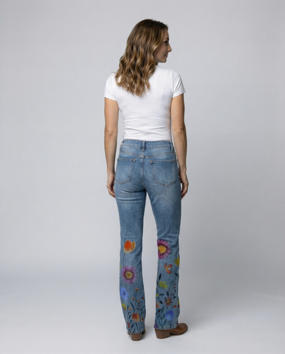 High-waisted women's flared pants