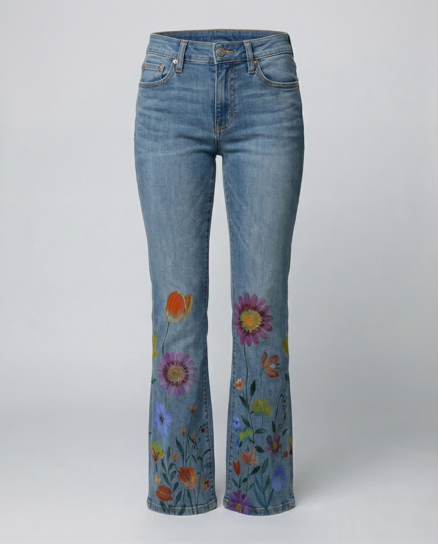 High-waisted women's flared pants