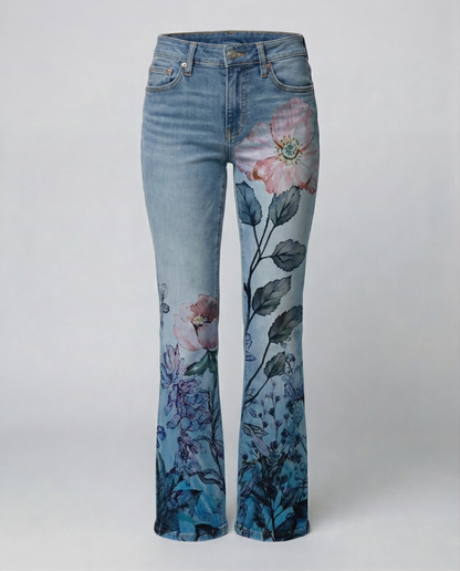 High-waisted women's flared pants