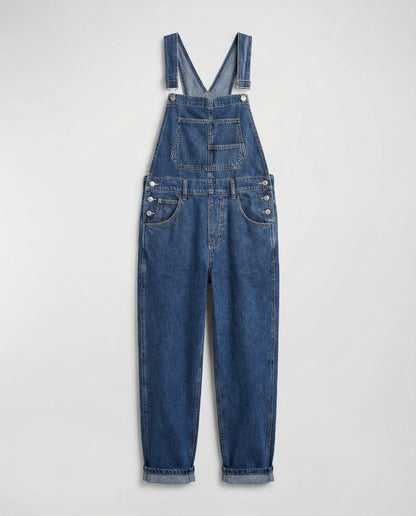 Denim Cross Back Overalls Women