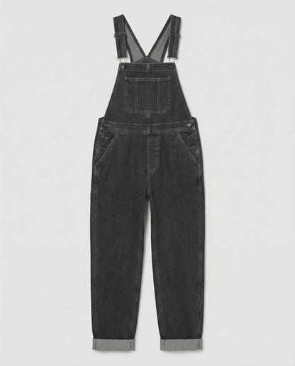 Denim Cross Back Overalls Women