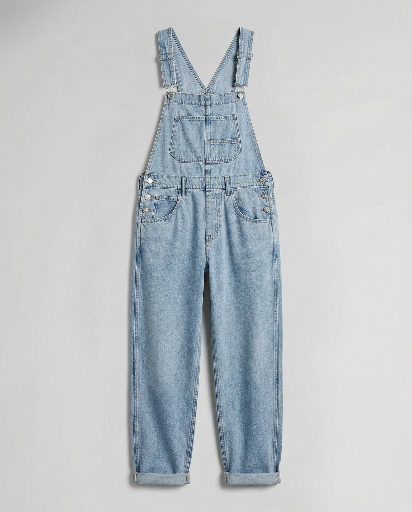 Denim Cross Back Overalls Women