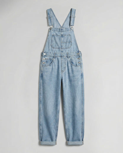 Denim Cross Back Overalls Women