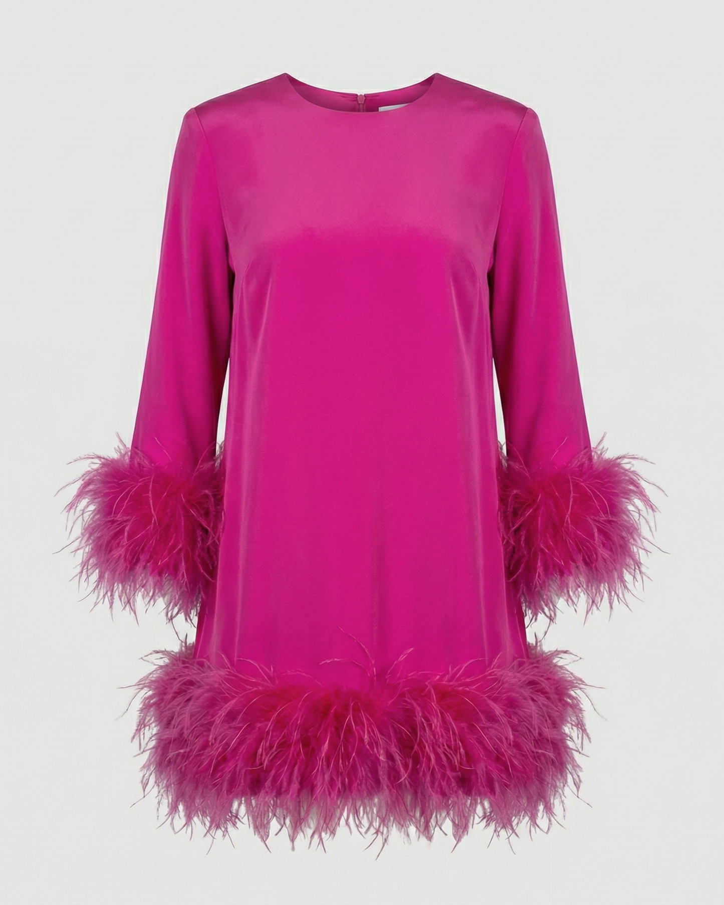 Asymmetrical Feather Mini Dress Women