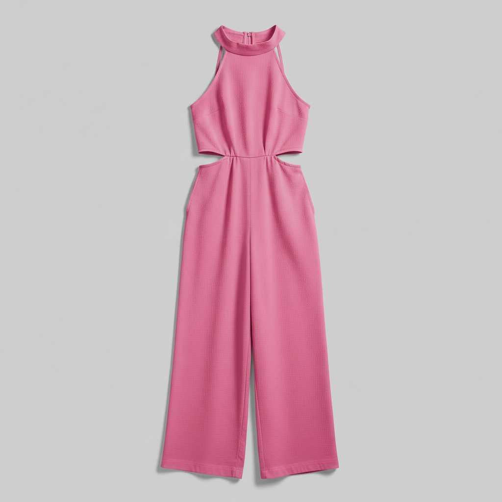 Chic Halter Neck Jumpsuit | Women's Elegant Wide Leg Outfit 6