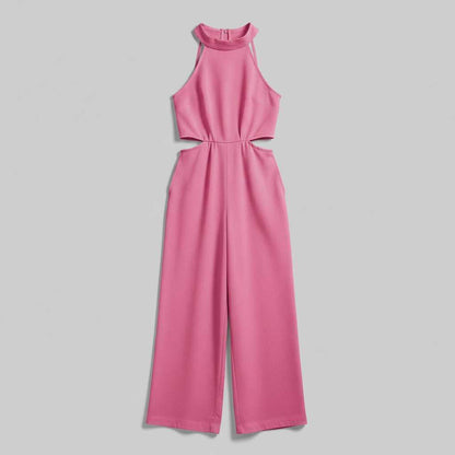 Chic Halter Neck Jumpsuit | Women's Elegant Wide Leg Outfit 6