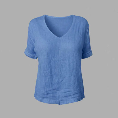 Cotton Linen Top | Women's Lightweight Casual Wear 0