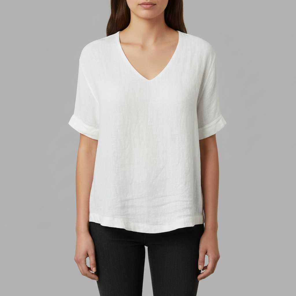 Cotton Linen Top | Women's Lightweight Casual Wear 2