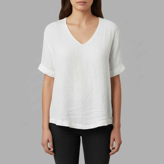 Cotton Linen Top | Women's Lightweight Casual Wear 2