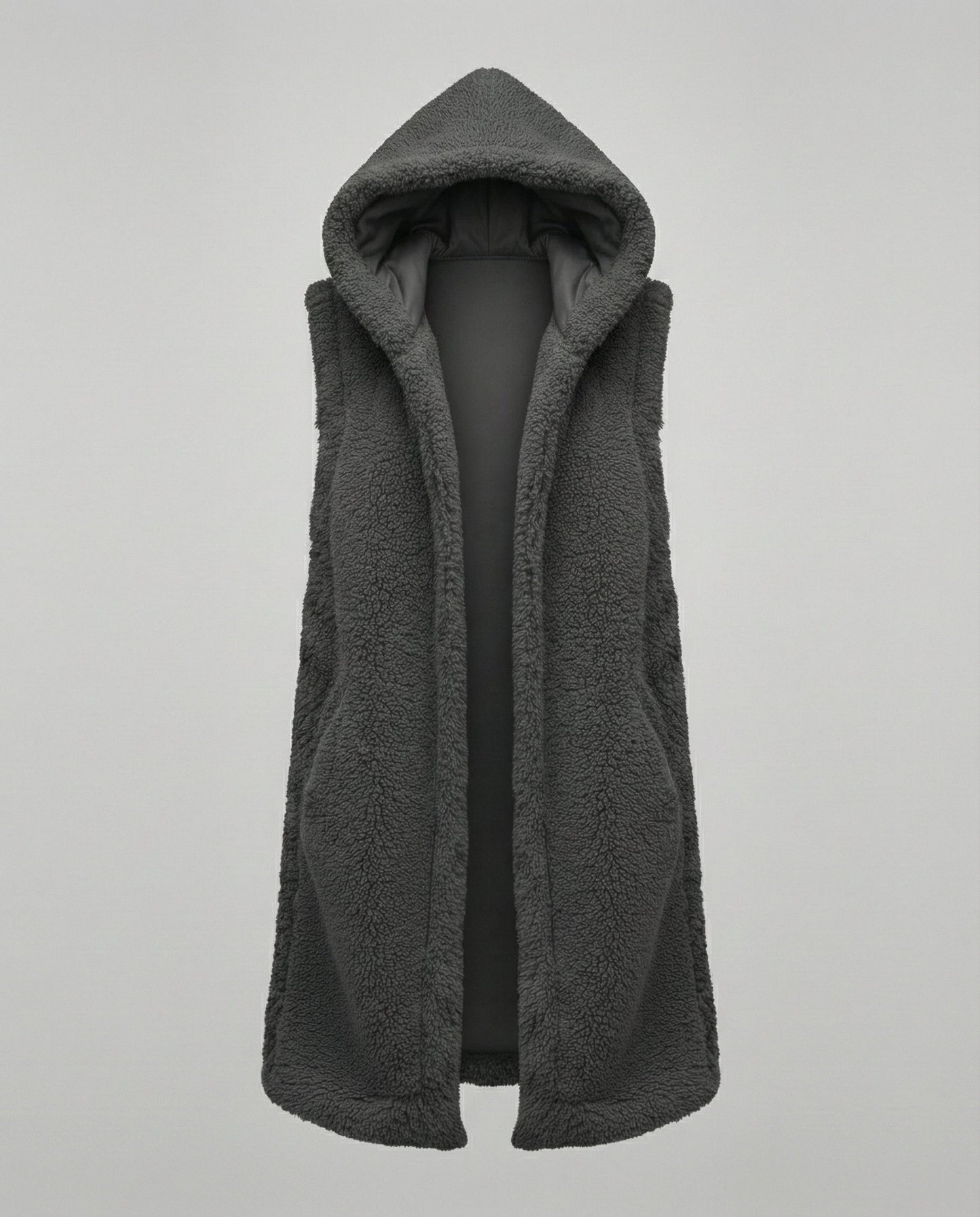 Cozy lambskin imitation vest women